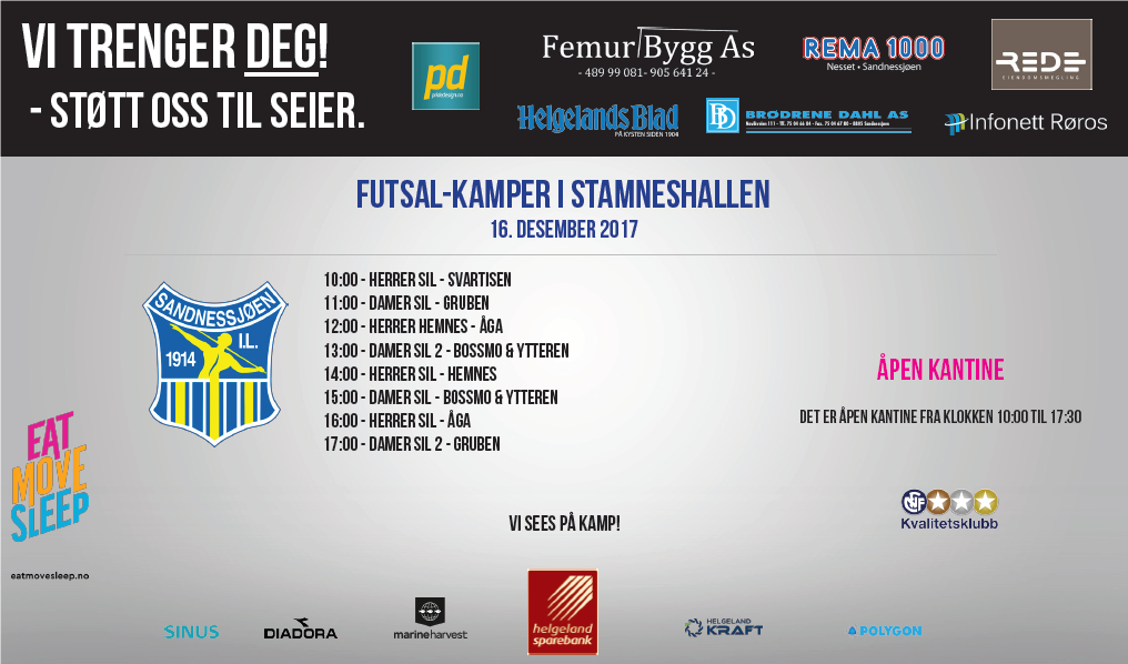 Futsal i Stamneshallen 16.desember